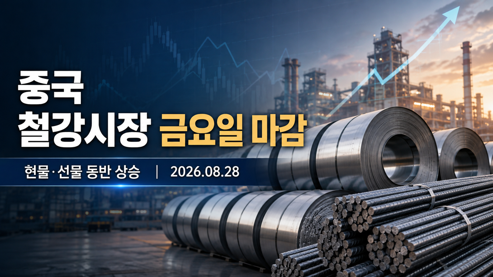 중국 철강시장, 원료·성재 동반 반등…8월 28일 금요일 마감