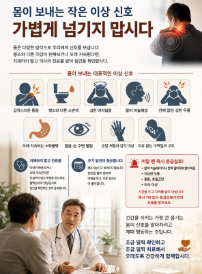 [카드뉴스] 몸이 보내는 이상 신호, 놓치지 마세요