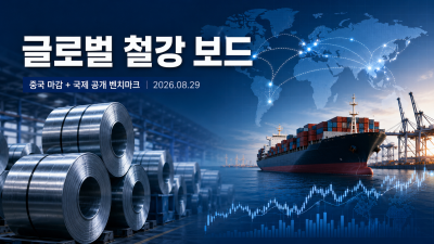 [글로벌 철강 보드] 중국 강세 마감…국제 공개 벤치마크도 견조