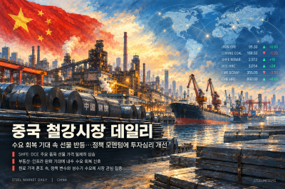[중국일일] 철광석은 반등, 철근·열연은 약세…원료와 완제품 가격의 엇갈린 9월 출발